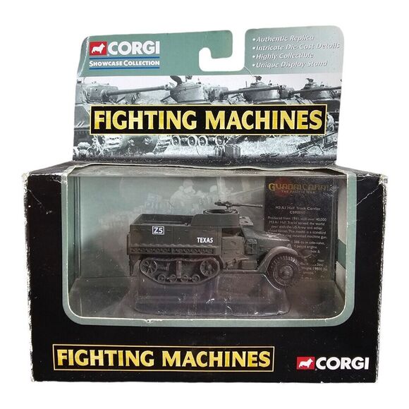 2002 Corgi Fighting Machines WWII GUADALCANAL M3A1 Halftrack Carrier MIB - Picture 1 of 3